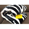 Double Plaid Blanket In Soft Microfiber Super Warm ZEBRA Design.. Lambskin Back.. Suitable For Sofa Covers