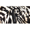 Double Plaid Blanket In Soft Microfiber Super Warm ZEBRA Design.. Lambskin Back.. Suitable For Sofa Covers