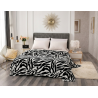 Couverture double à carreaux en microfibre douce super chaude ZEBRA.. Dossier en agneau.. Adapté pour housses de canapé