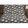 Karierte Decke aus synthetischer Wolle, bunte PECORELLE-Designgröße: 130x160.. Auch geeignet für Sofabezüge