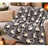 Plaid Blanket In Synthetic Wool Colorful PECORELLE Design Size:130x160.. Also suitable for sofa covers