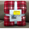 Coperta Matrimoniale Plaid In Morbida Microfibra Super Calda Disegno TARTAN COLORATO..Retro Agnellato..Adatto Per Copridivani