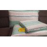 Doppelbett-Set aus 100 % Flanell mit HELLBLAUEM SCHLEIFEN-Muster....Maxi-Größen!!!!!