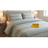 Doppelbett-Set aus 100 % Flanell mit HELLBLAUEM SCHLEIFEN-Muster....Maxi-Größen!!!!!
