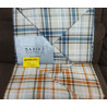 Double bed set in 100% flannel ROSE FANTASY WITH GEOMETRIC BACKGROUND...GREY-PINK-LIGHT BLUE!!!!!