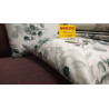 Completo Letto Matrimoniale in Mista Flanella Disegno FOGLIE COLORATE..Colori:Beige-Verde..MISURE MAXI!!!!!