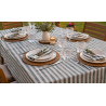 Tovaglia Rettangolare in Cotone Disegno RIGATO Colori:Beige-Verde-Celeste-Grigio ..100% Cotone.... MADE IN ITALY!!!!!