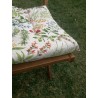 Coprisedia Con 2 Lacci..Misura 40x40..Sfoderabili..Disegno FIORATO ERBOLARIO..MADE IN ITALY 100% COTONE